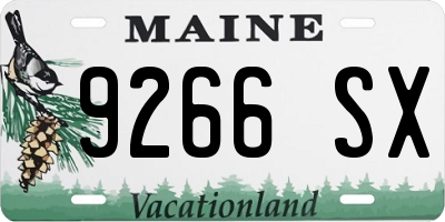 ME license plate 9266SX
