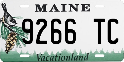 ME license plate 9266TC
