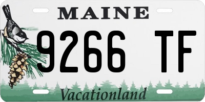 ME license plate 9266TF
