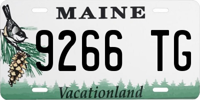 ME license plate 9266TG