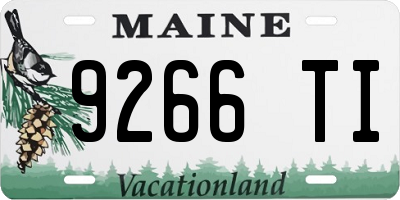 ME license plate 9266TI