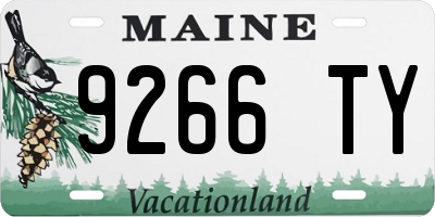 ME license plate 9266TY