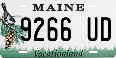 ME license plate 9266UD