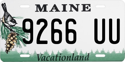 ME license plate 9266UU