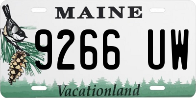 ME license plate 9266UW