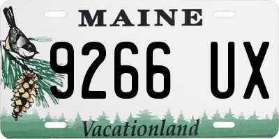 ME license plate 9266UX