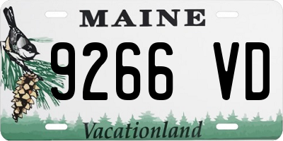 ME license plate 9266VD