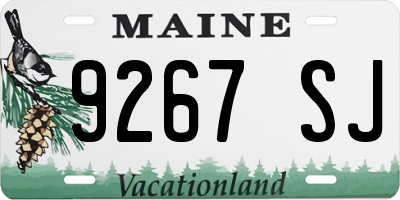 ME license plate 9267SJ