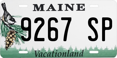 ME license plate 9267SP