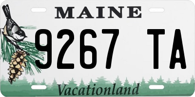 ME license plate 9267TA