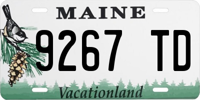 ME license plate 9267TD