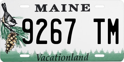 ME license plate 9267TM