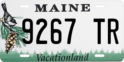 ME license plate 9267TR