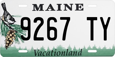 ME license plate 9267TY