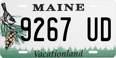 ME license plate 9267UD
