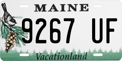 ME license plate 9267UF