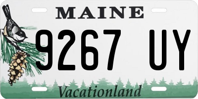ME license plate 9267UY