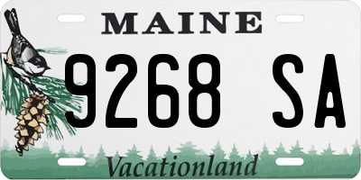 ME license plate 9268SA