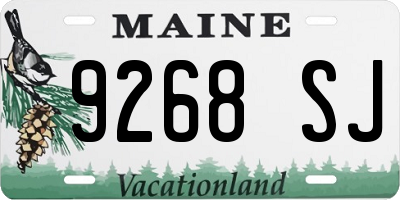ME license plate 9268SJ