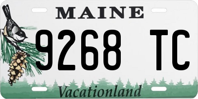 ME license plate 9268TC
