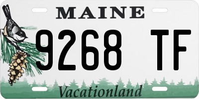 ME license plate 9268TF