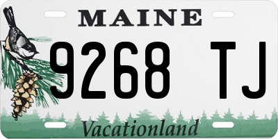 ME license plate 9268TJ