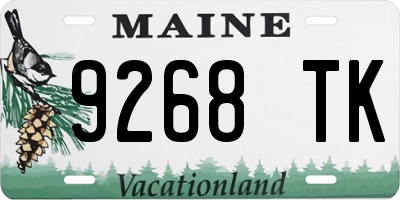 ME license plate 9268TK