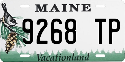 ME license plate 9268TP