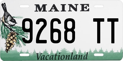 ME license plate 9268TT