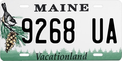 ME license plate 9268UA