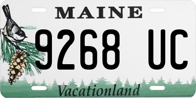 ME license plate 9268UC