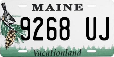 ME license plate 9268UJ
