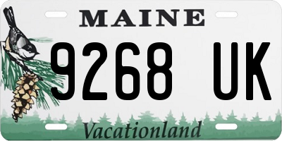 ME license plate 9268UK