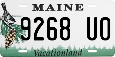 ME license plate 9268UO