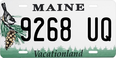 ME license plate 9268UQ