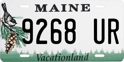 ME license plate 9268UR