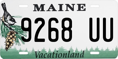 ME license plate 9268UU