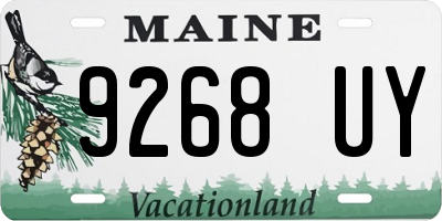 ME license plate 9268UY