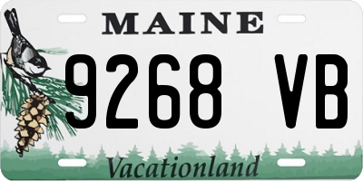 ME license plate 9268VB