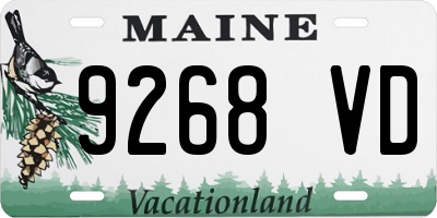 ME license plate 9268VD