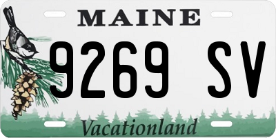 ME license plate 9269SV