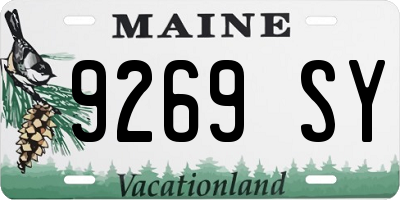 ME license plate 9269SY