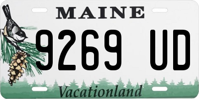 ME license plate 9269UD