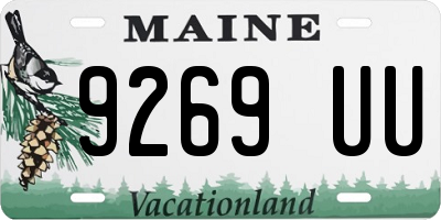 ME license plate 9269UU