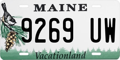 ME license plate 9269UW