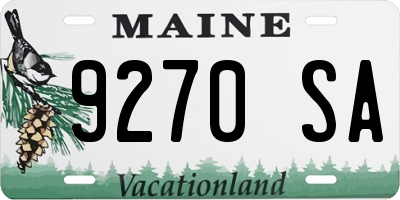 ME license plate 9270SA