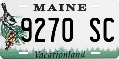ME license plate 9270SC