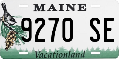 ME license plate 9270SE