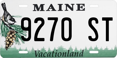 ME license plate 9270ST