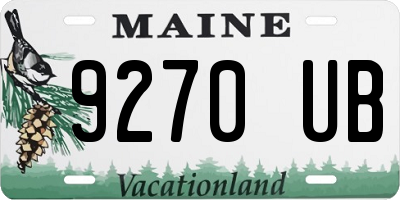 ME license plate 9270UB
